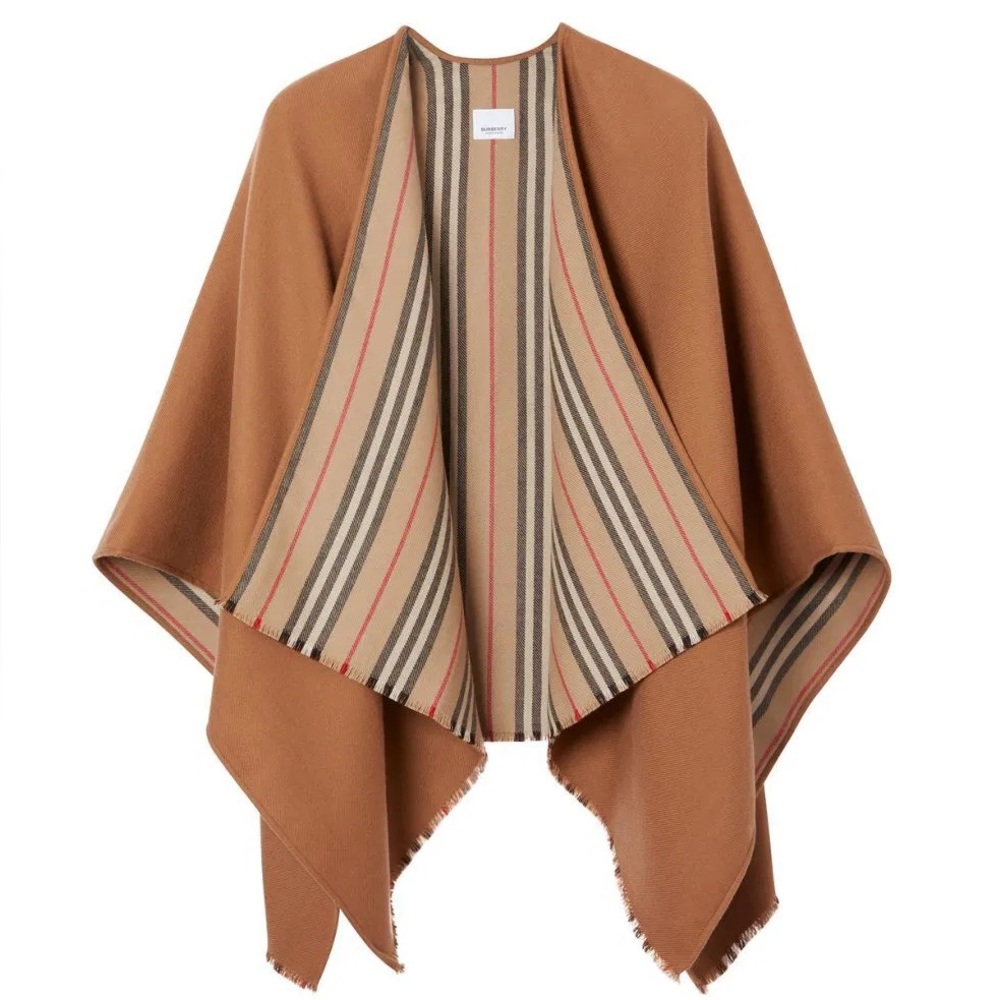 AUTHENTIC BURBERRY REVERSIBLE ICON STRIPE CAPE